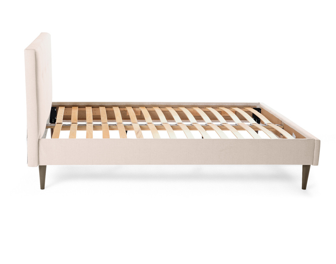 Lit 140x190 cm avec sommier inclus en tissu Monet