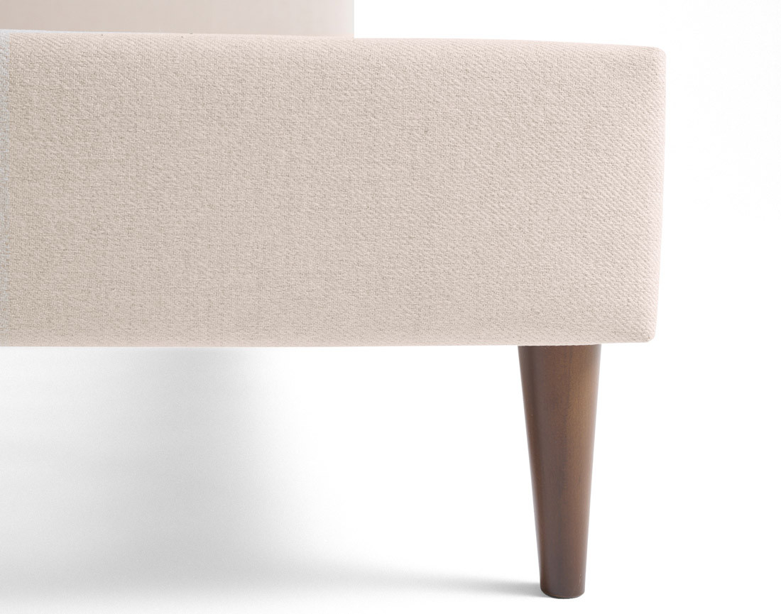 Lit 140x190 cm avec sommier inclus en tissu Monet