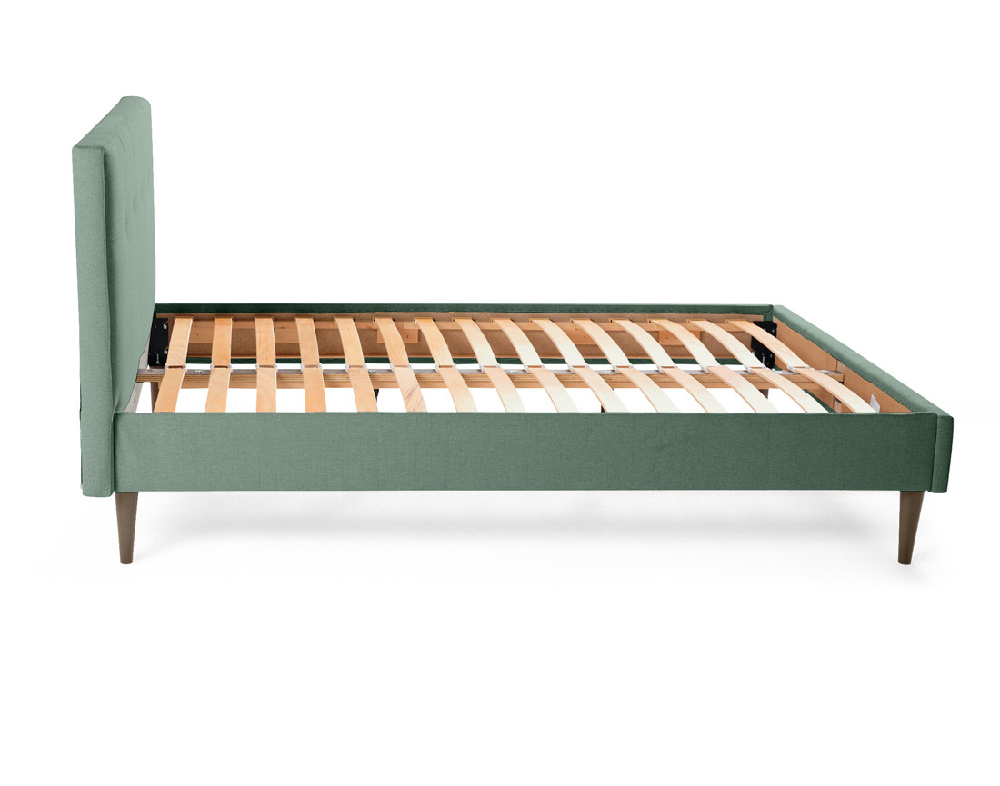 Lit 140x190 cm avec sommier inclus en tissu Monet
