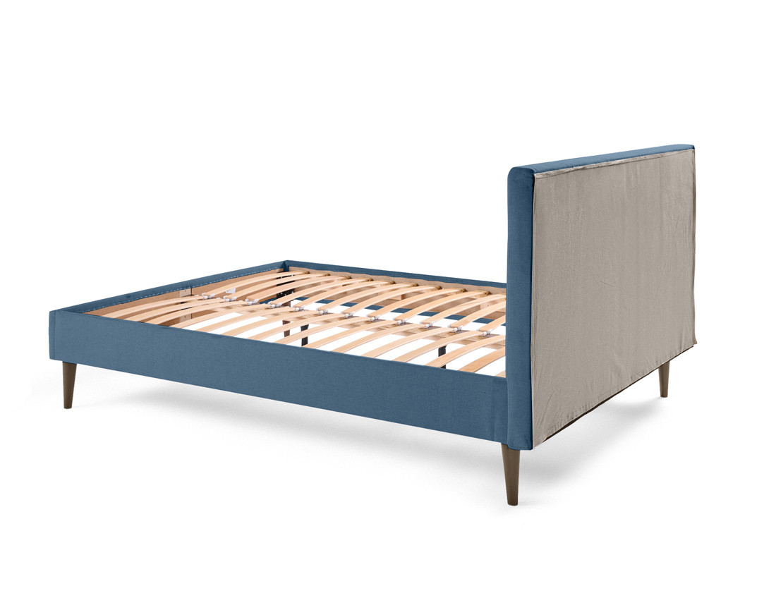 Lit 140x190 cm avec sommier inclus en tissu Monet