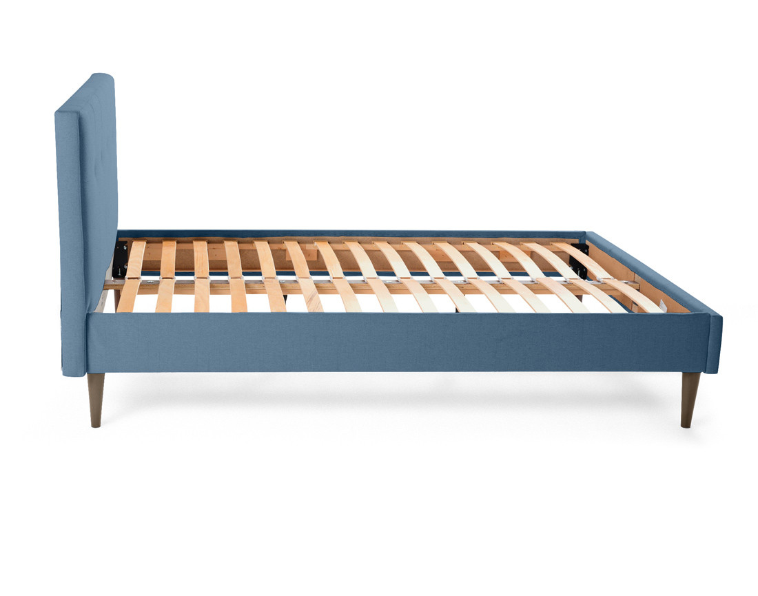 Lit 140x190 cm avec sommier inclus en tissu Monet