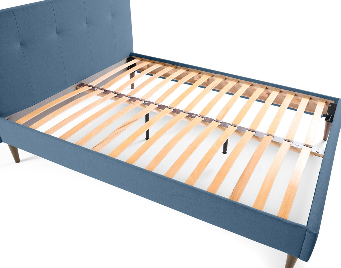 Lit 140x190 cm avec sommier inclus en tissu Monet