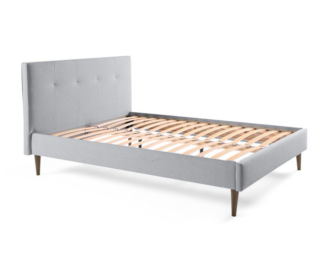 Lit 140x190 cm avec sommier inclus en tissu Monet