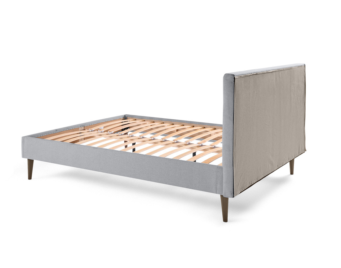 Lit 140x190 cm avec sommier inclus en tissu Monet