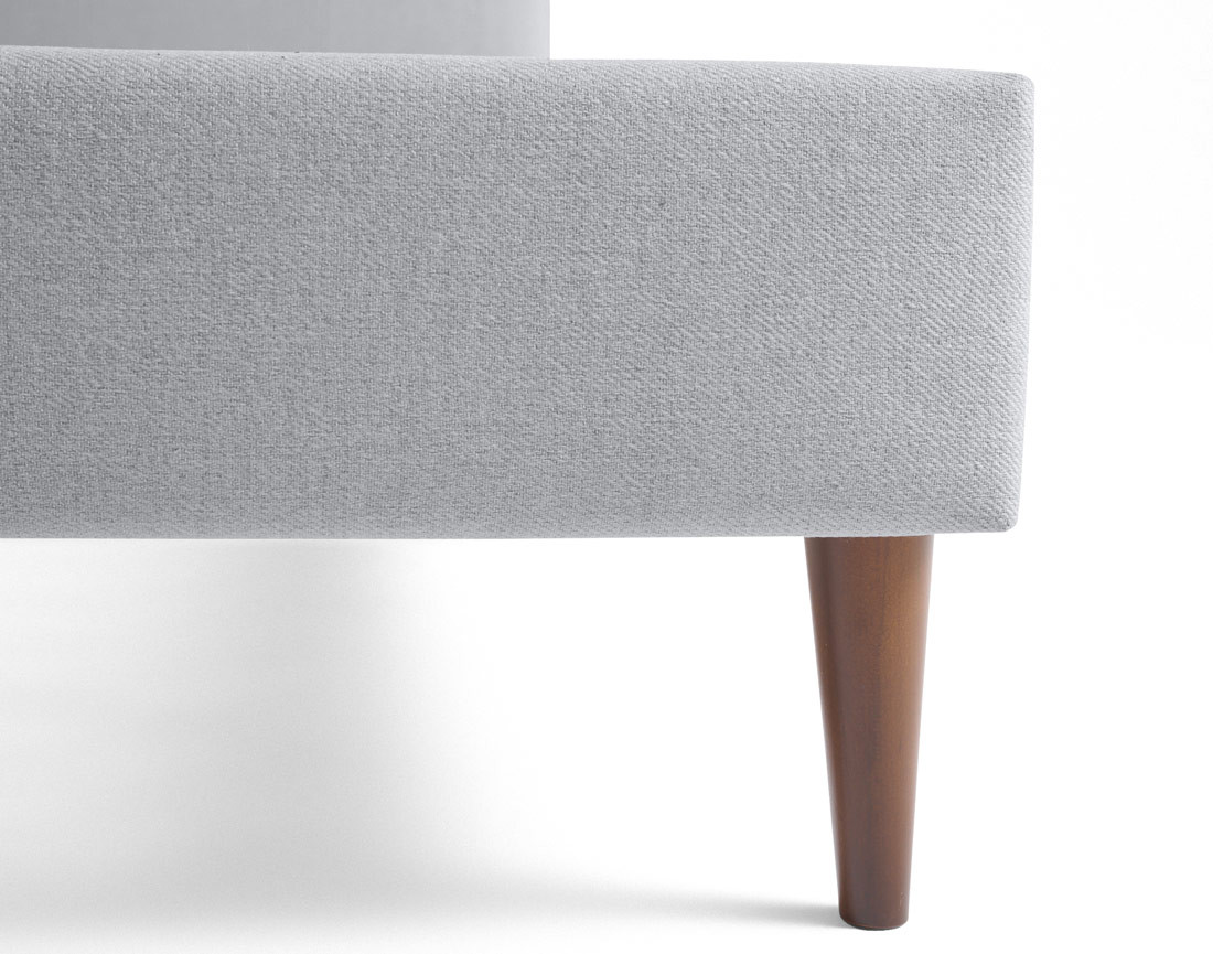 Lit 140x190 cm avec sommier inclus en tissu Monet