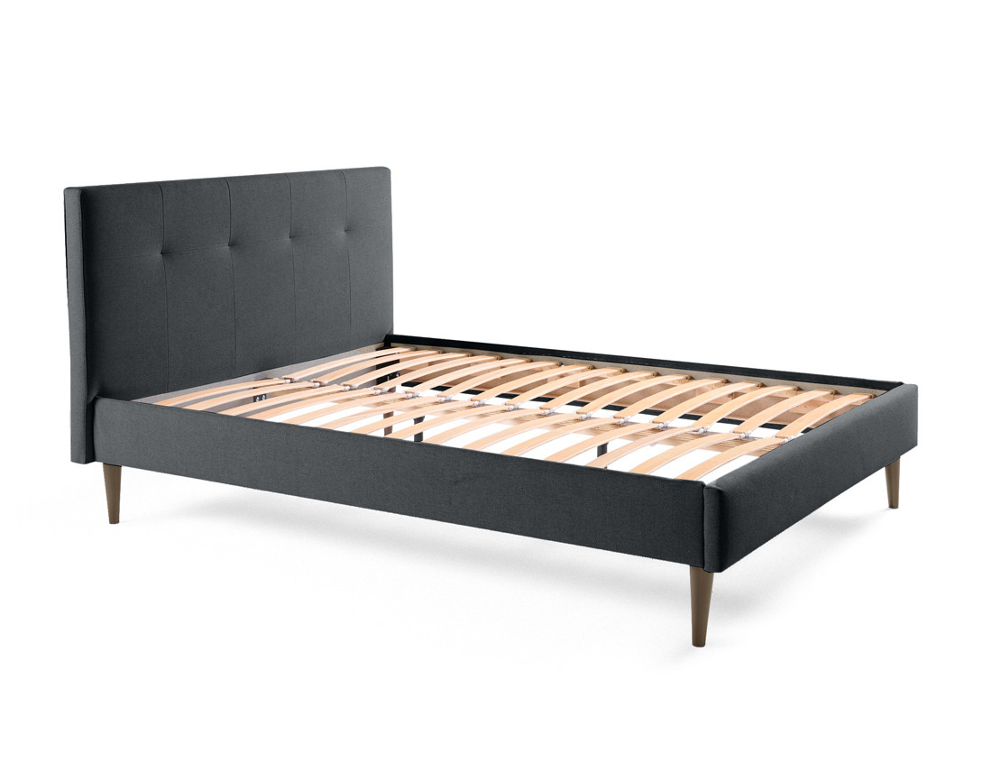 Lit 140x190 cm avec sommier inclus en tissu Monet