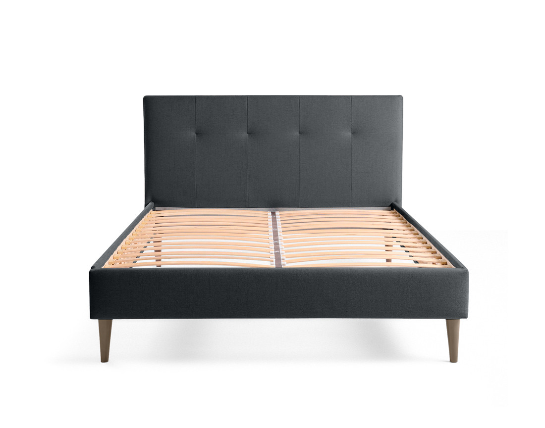 Lit 140x190 cm avec sommier inclus en tissu Monet