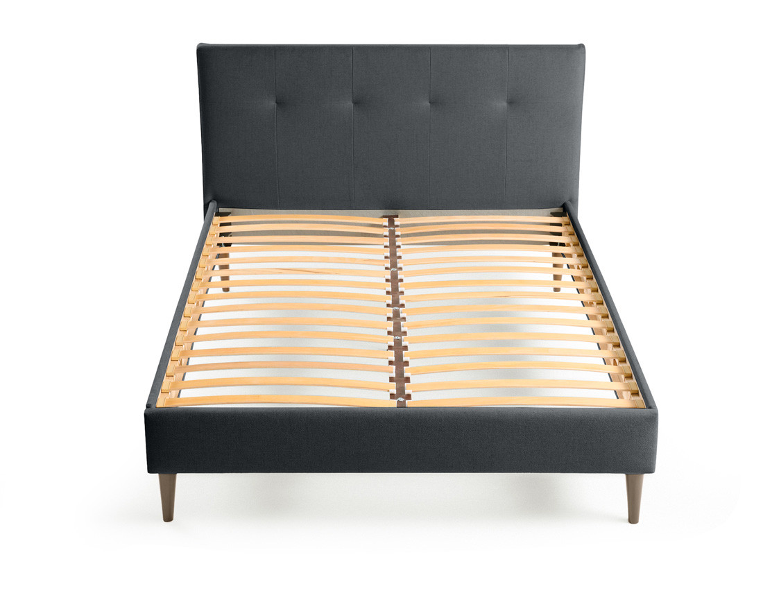 Lit 140x190 cm avec sommier inclus en tissu Monet