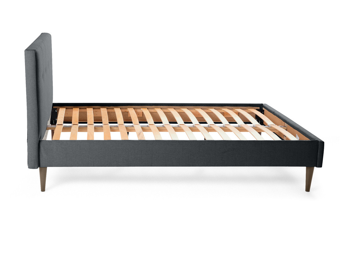 Lit 140x190 cm avec sommier inclus en tissu Monet