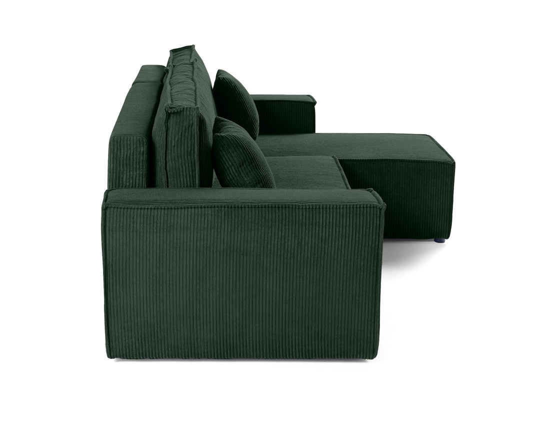 Canapé d'angle réversible 4 places - convertible avec coffre - en velours côtelé - Cezanne