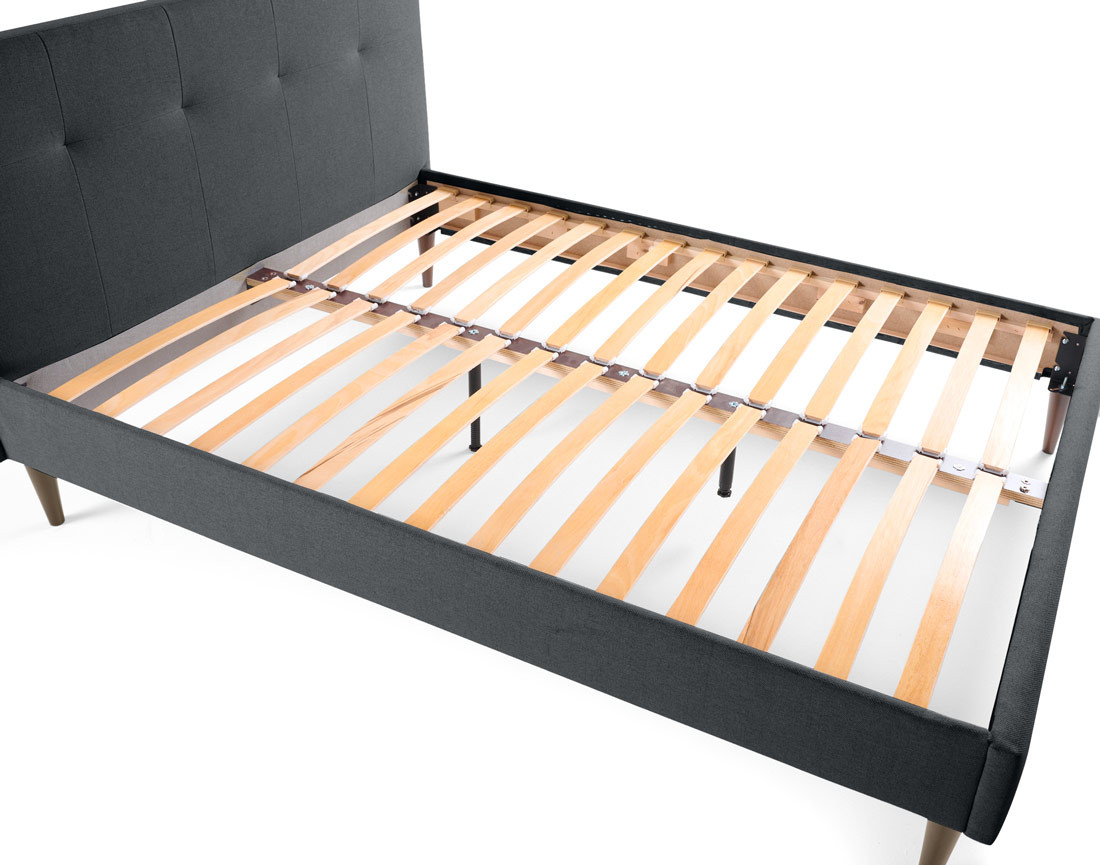 Lit 160x200 cm avec sommier inclus en tissu Monet