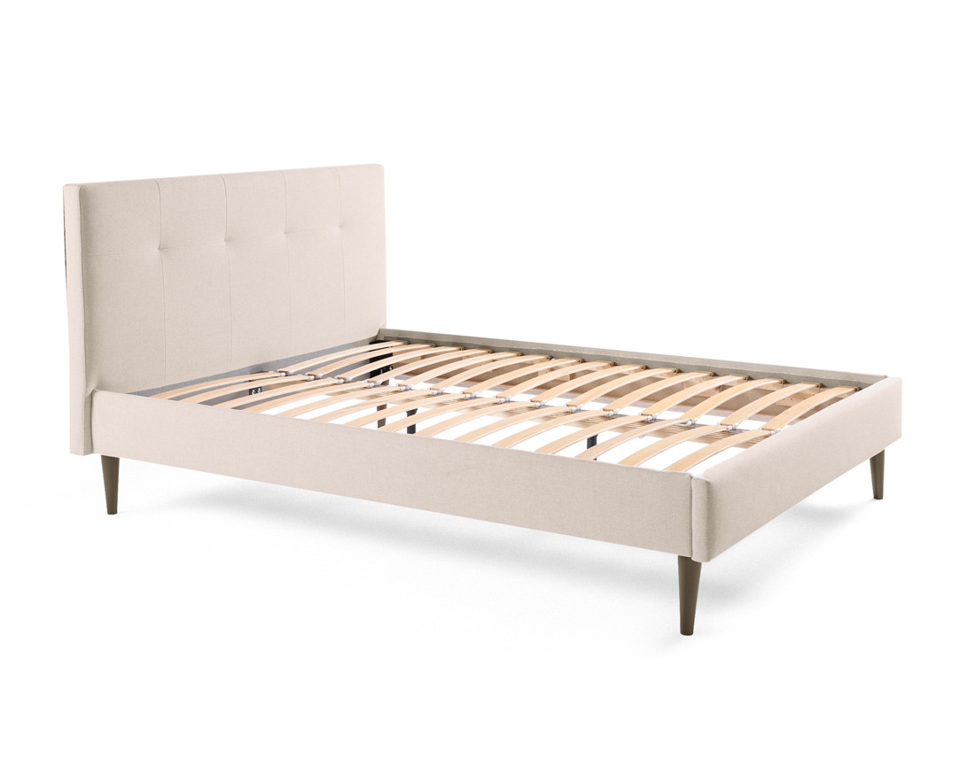 Lit 160x200 cm avec sommier inclus en tissu Monet