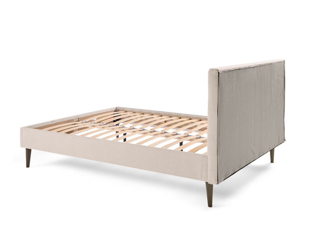 Lit 160x200 cm avec sommier inclus en tissu Monet