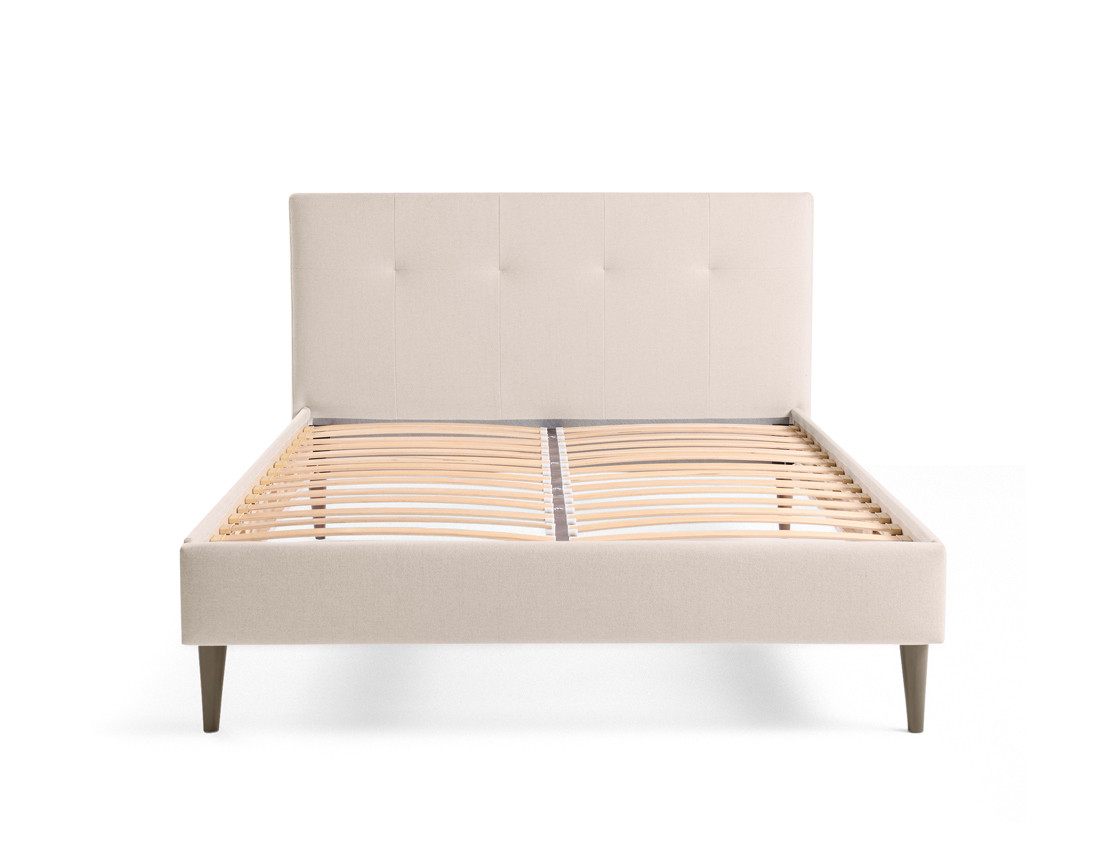 Lit 160x200 cm avec sommier inclus en tissu Monet