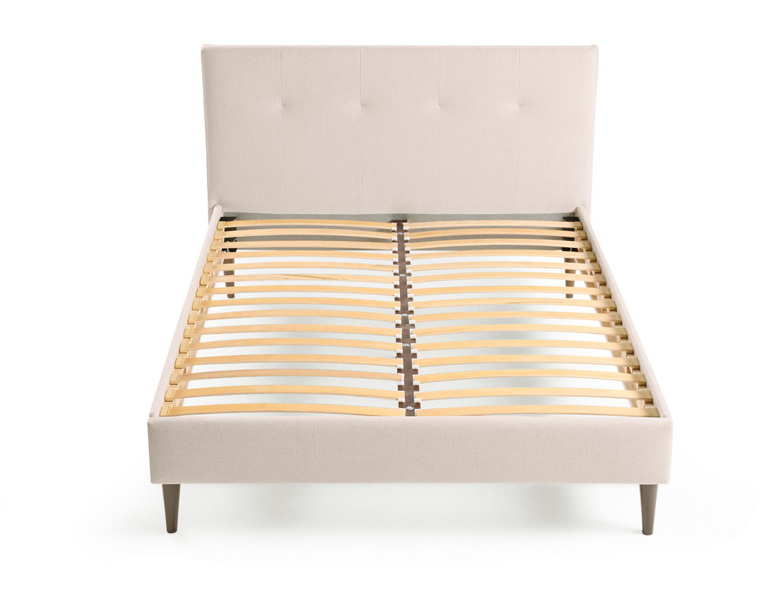 Lit 160x200 cm avec sommier inclus en tissu Monet