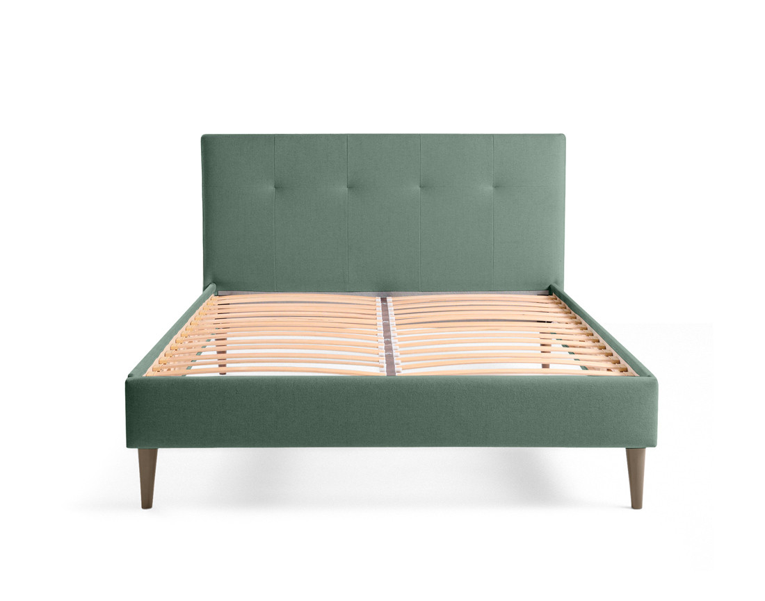 Lit 160x200 cm avec sommier inclus en tissu Monet