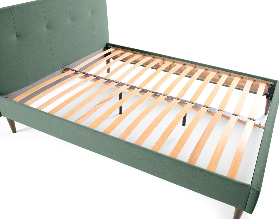 Lit 160x200 cm avec sommier inclus en tissu Monet