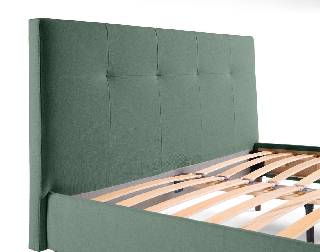 Lit 160x200 cm avec sommier inclus en tissu Monet