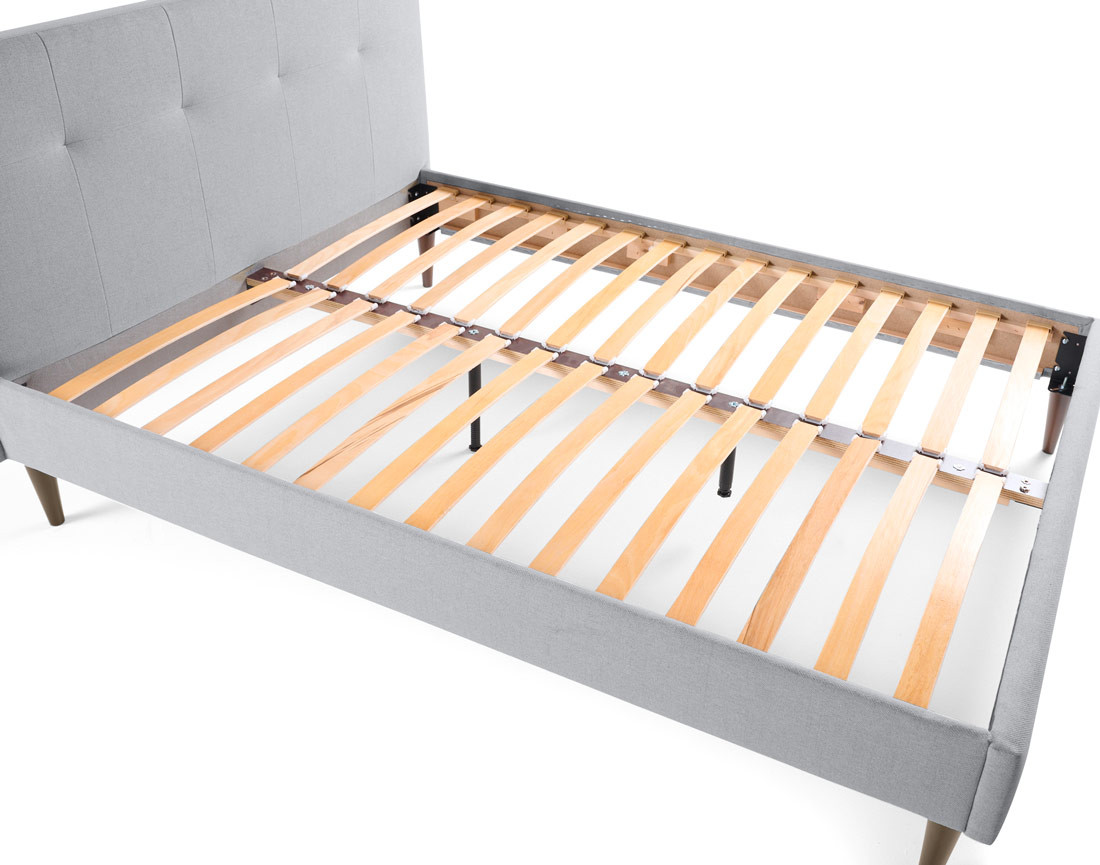 Lit 160x200 cm avec sommier inclus en tissu Monet