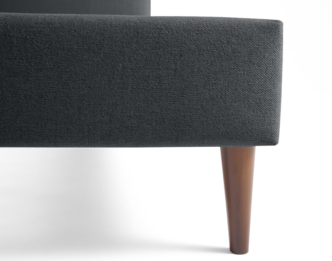 Lit 160x200 cm avec sommier inclus en tissu Monet