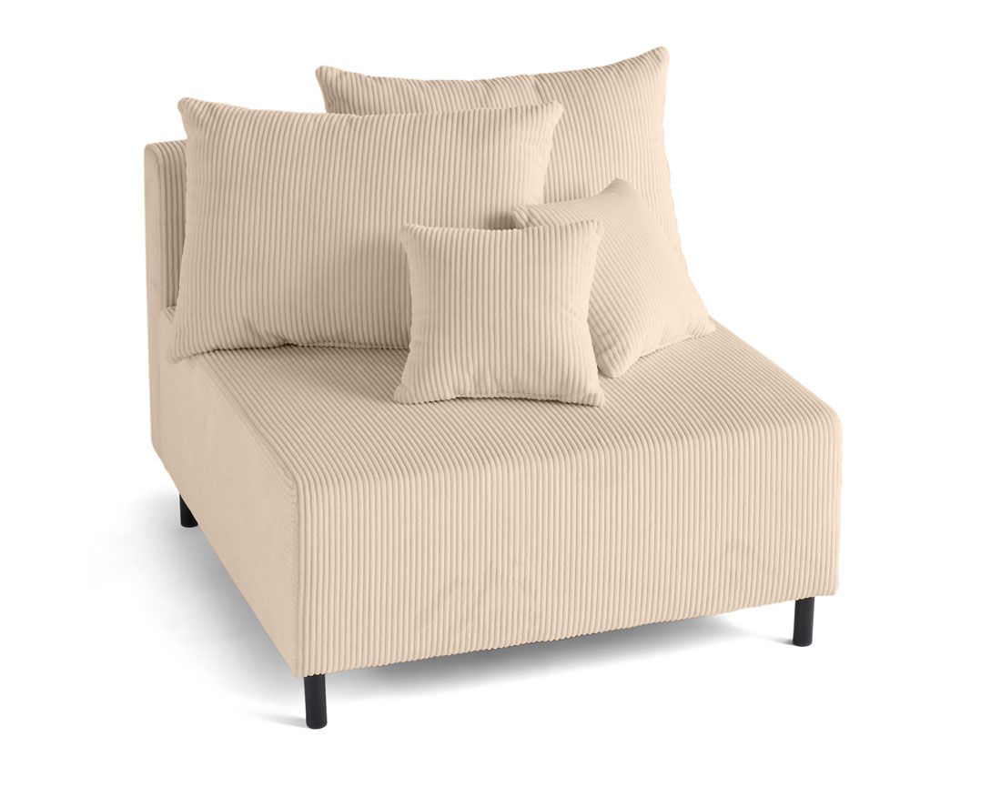 Edinburg - module d'assise sans accoudoirs - en velours côtelé Lisa Design