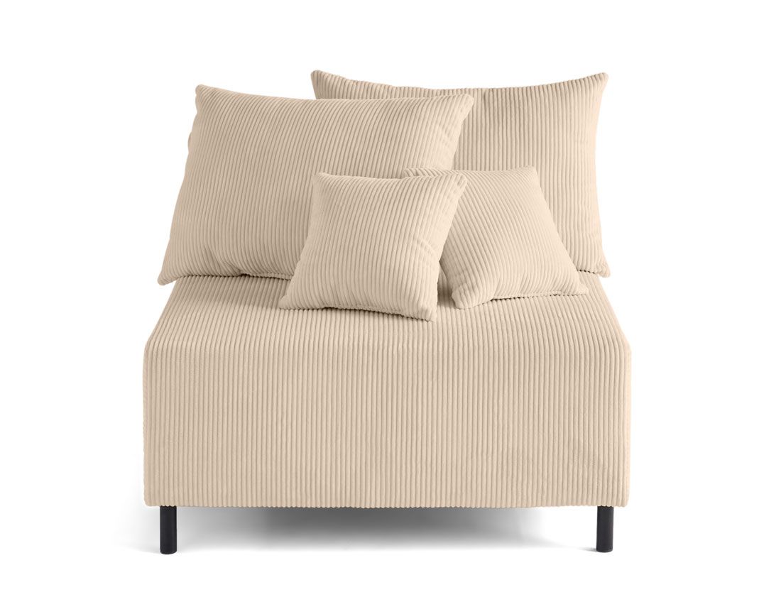 Edinburg - module d'assise sans accoudoirs - en velours côtelé Lisa Design