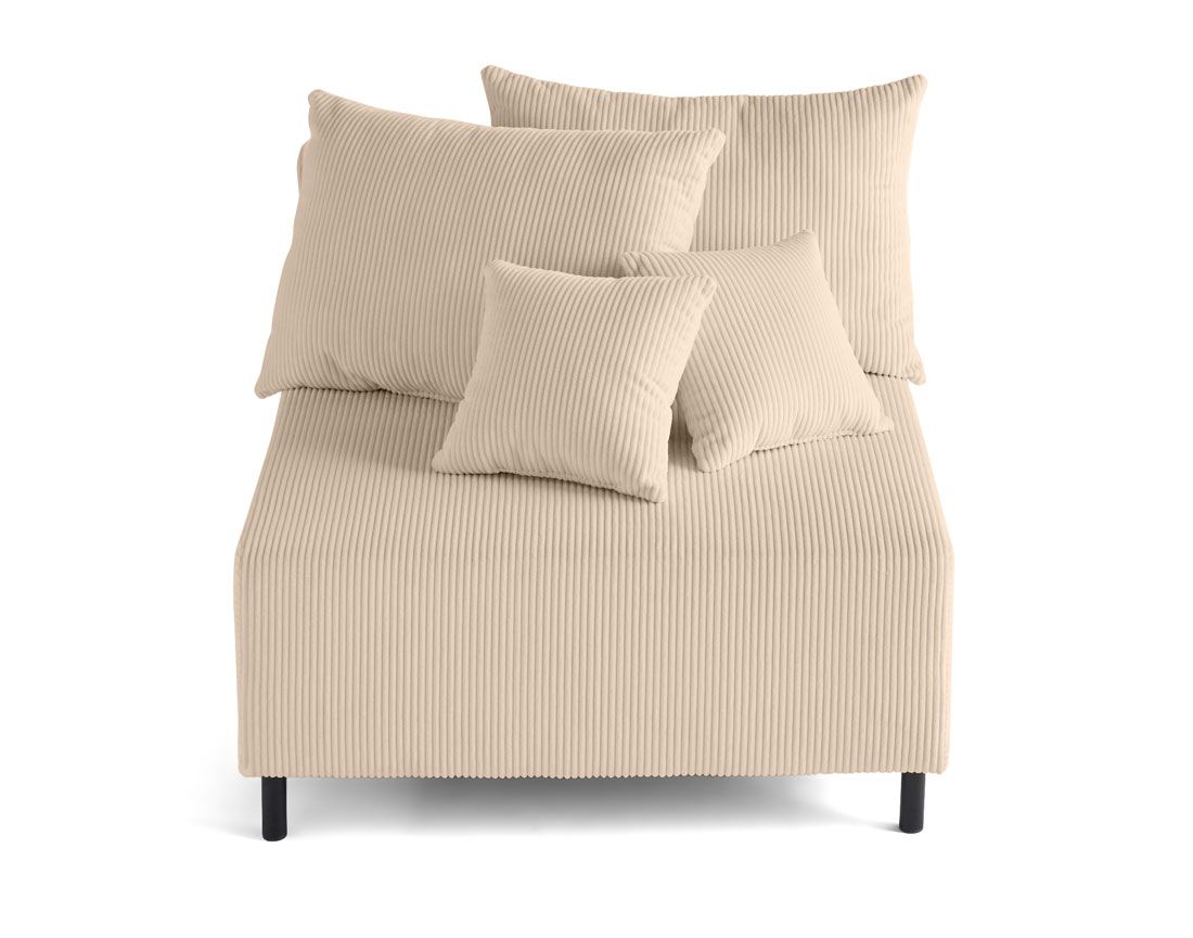 Edinburg - module d'assise sans accoudoirs - en velours côtelé Lisa Design