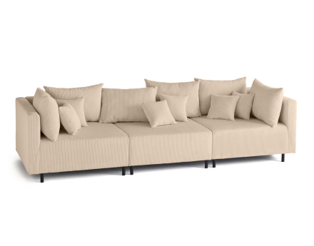 Canapé modulable 3 places en velours côtelé Edinburg