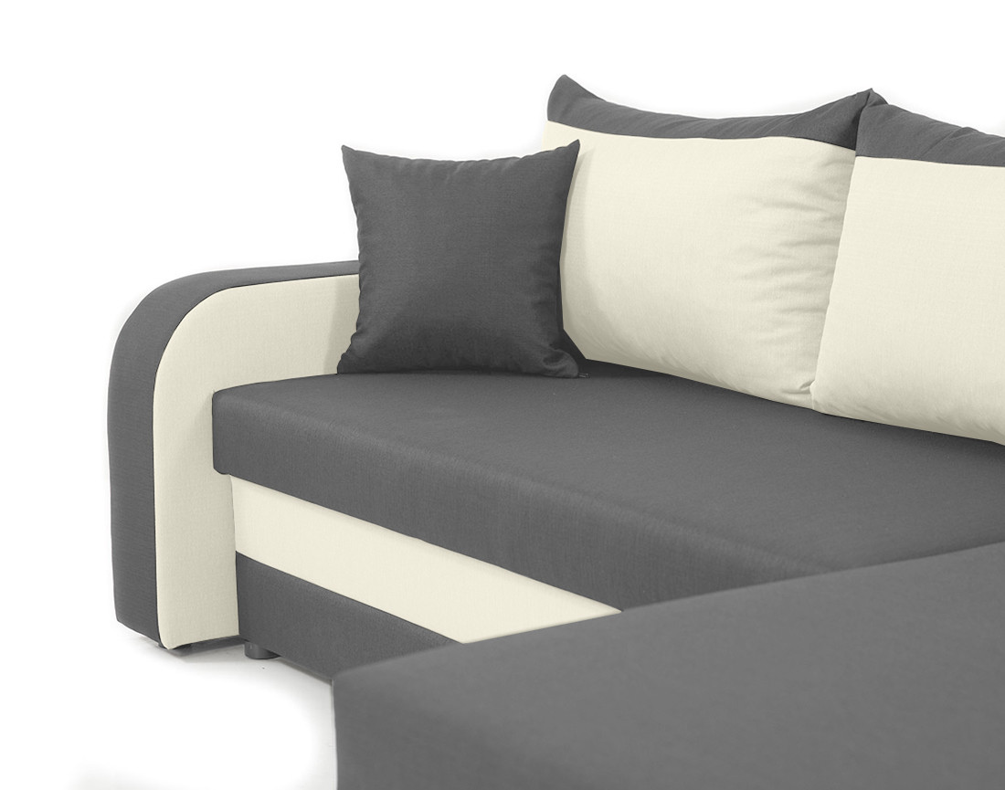 Canapé d'angle réversible convertible avec coffres 4 places en velours Valos