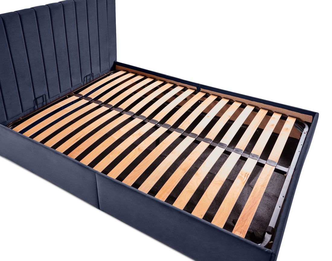 Klimt - lit coffre - 140x190 - en velours - sommier inclus Bestmobilier