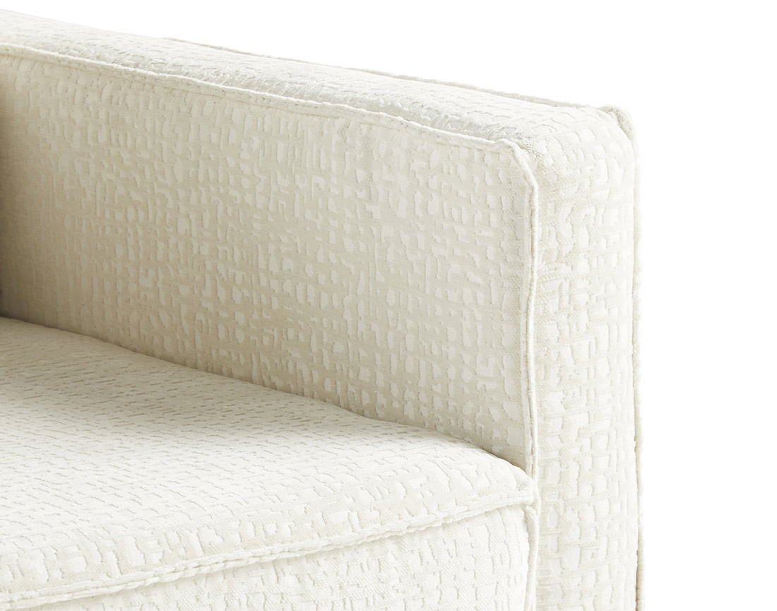 Canapé droit 3 places convertible avec coffre en tissu velours relief Charlie