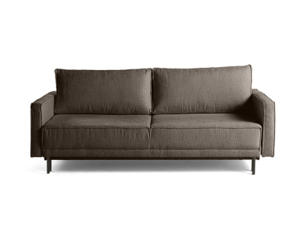 Canapé droit 3 places convertible avec coffre en tissu velours relief Charlie