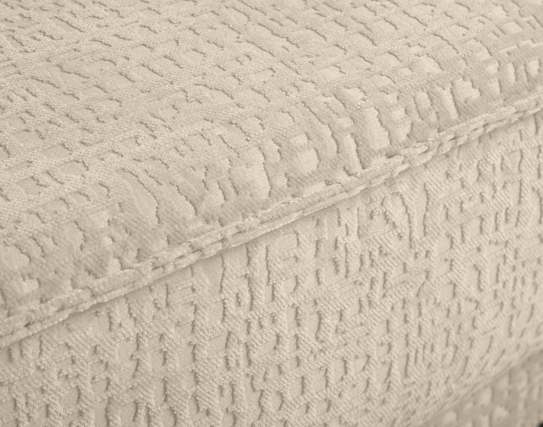 Canapé droit 3 places convertible avec coffre en tissu velours relief Charlie