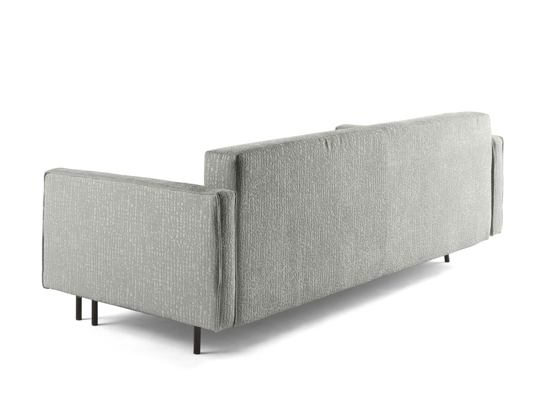 Canapé droit 3 places convertible avec coffre en tissu velours relief Charlie