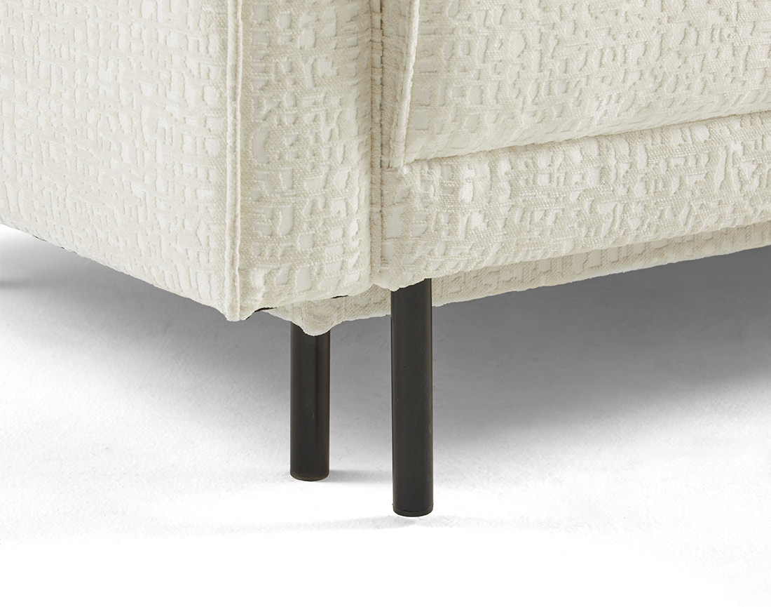 Canapé d'angle convertible avec coffre en tissu velours relief Charlie