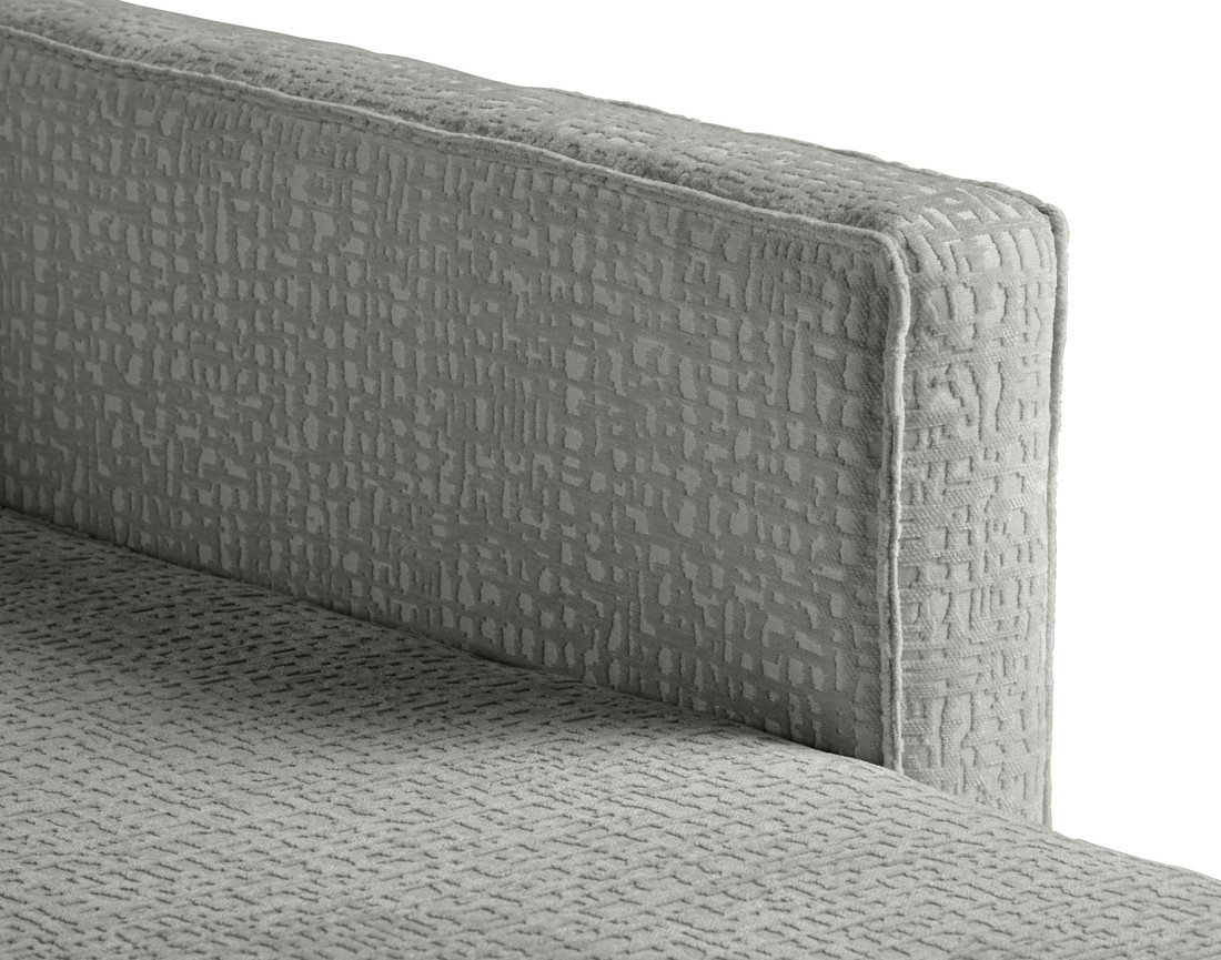 Canapé d'angle convertible avec coffre en tissu velours relief Charlie