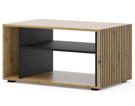 Table basse bois et noir 90 cm Ozzy