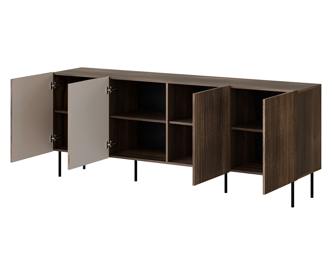 Buffet bas bois 4 portes 200 cm Franco