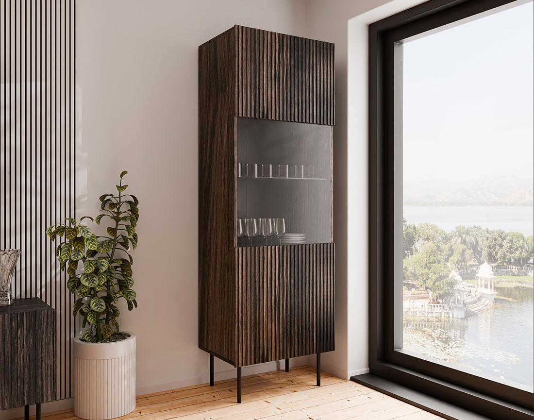 Vitrine bois 183 cm Franco