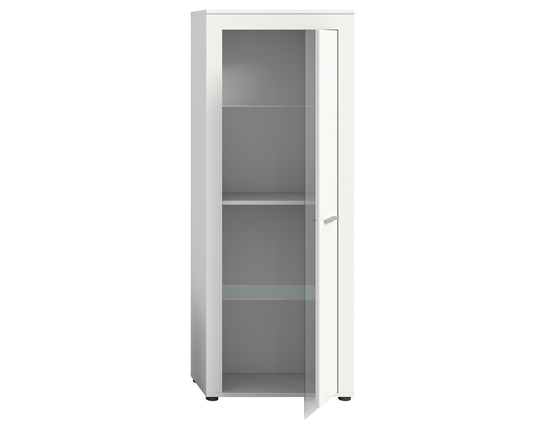 Vitrine blanc 2 portes 60x159 cm Stafford