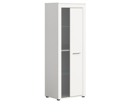 Vitrine blanc 2 portes 60x159 cm Stafford