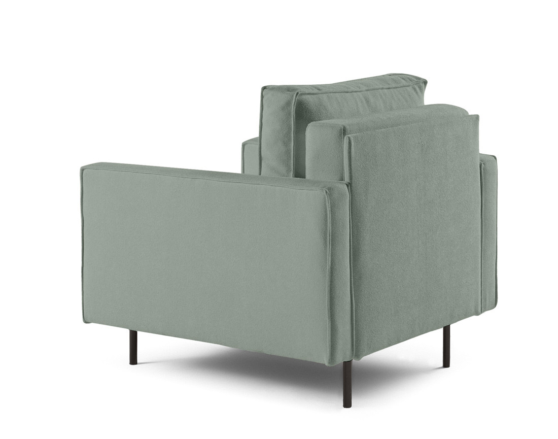 Fauteuil pieds hauts en tissu Charlie