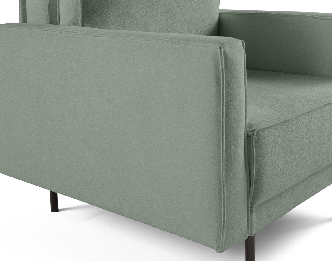 Fauteuil pieds hauts en tissu Charlie