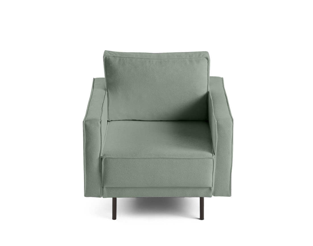 Fauteuil pieds hauts en tissu Charlie