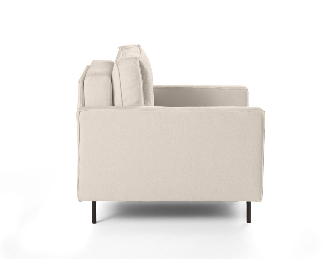 Fauteuil pieds hauts en tissu Charlie