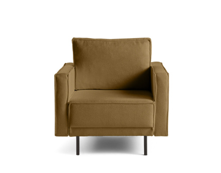 Fauteuil pieds hauts en tissu Charlie