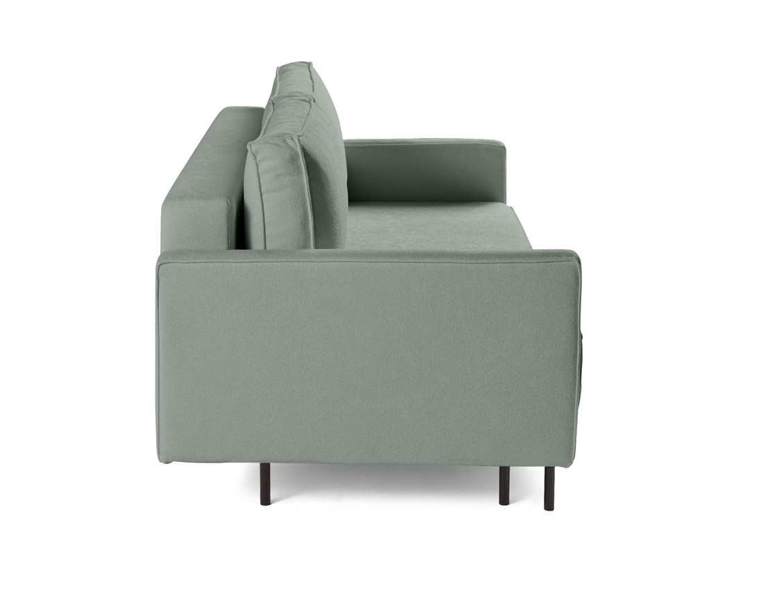 Canapé droit 3 places convertible avec coffre en tissu Charlie