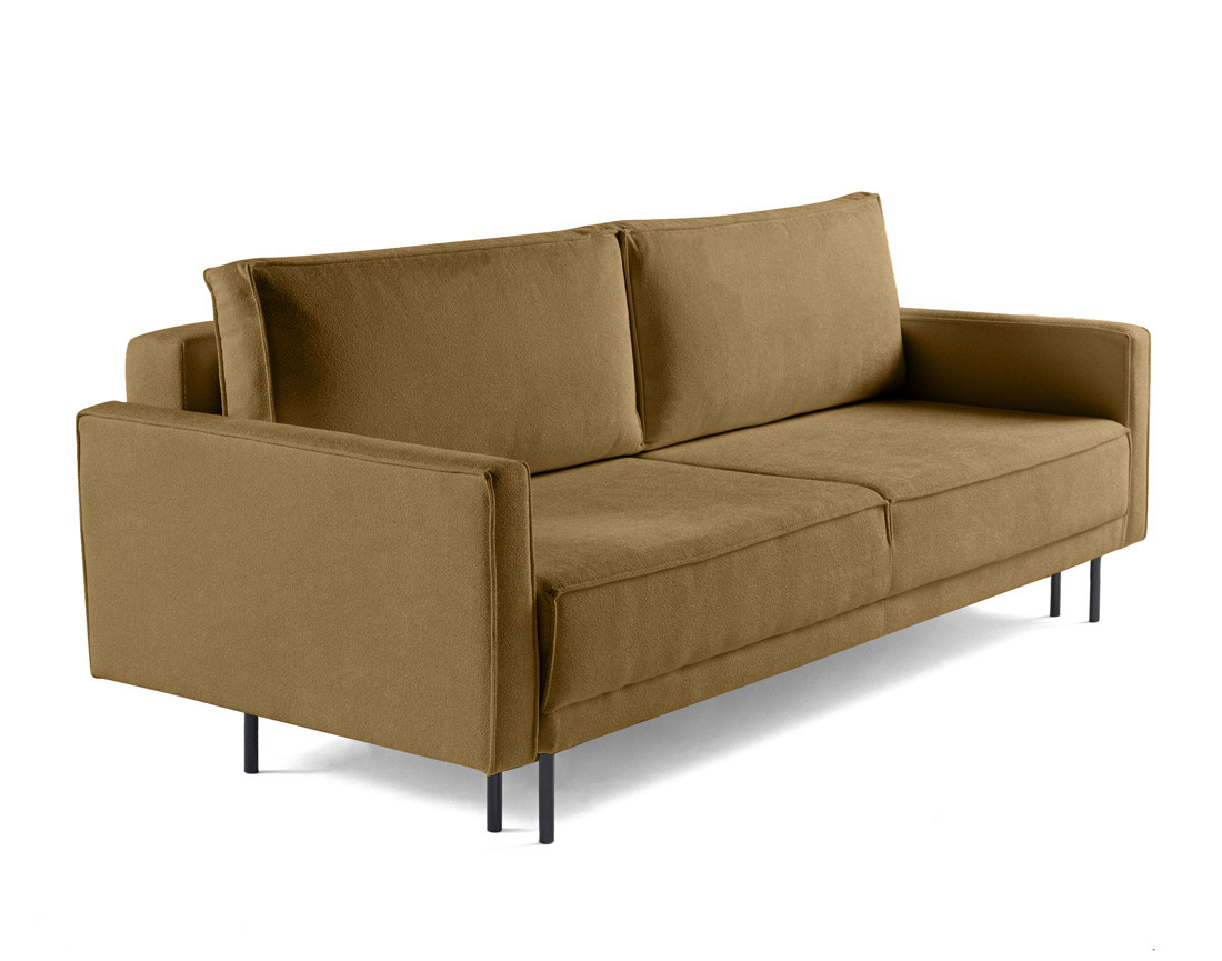 Canapé droit 3 places convertible avec coffre en tissu Charlie