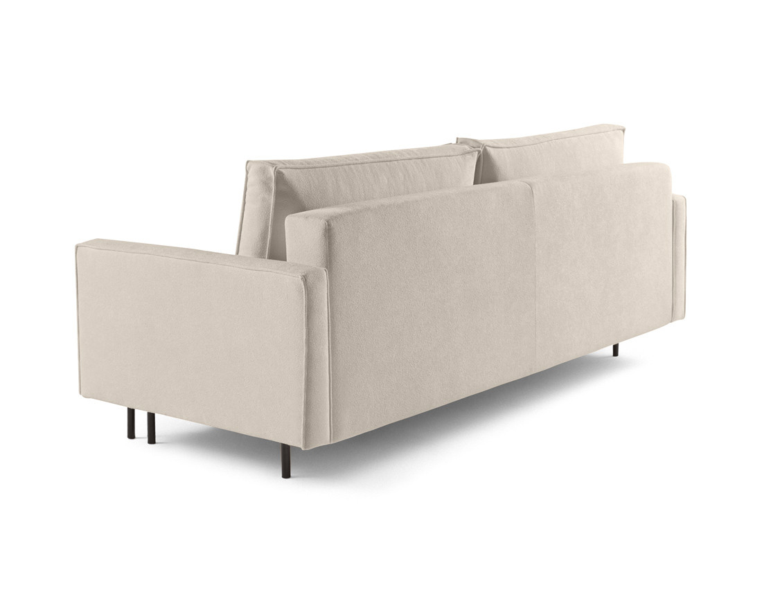 Canapé droit 3 places convertible avec coffre en tissu Charlie