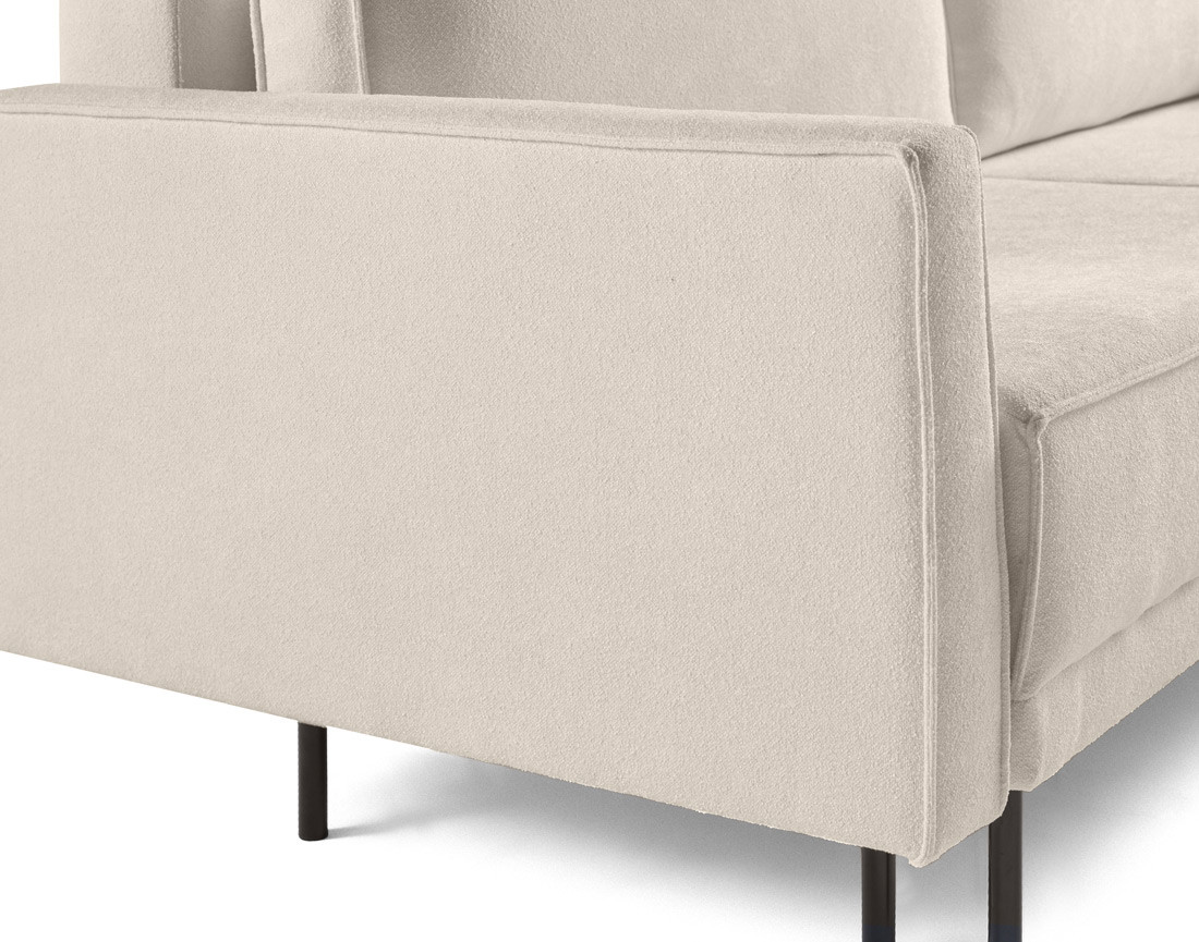 Canapé droit 3 places convertible avec coffre en tissu Charlie
